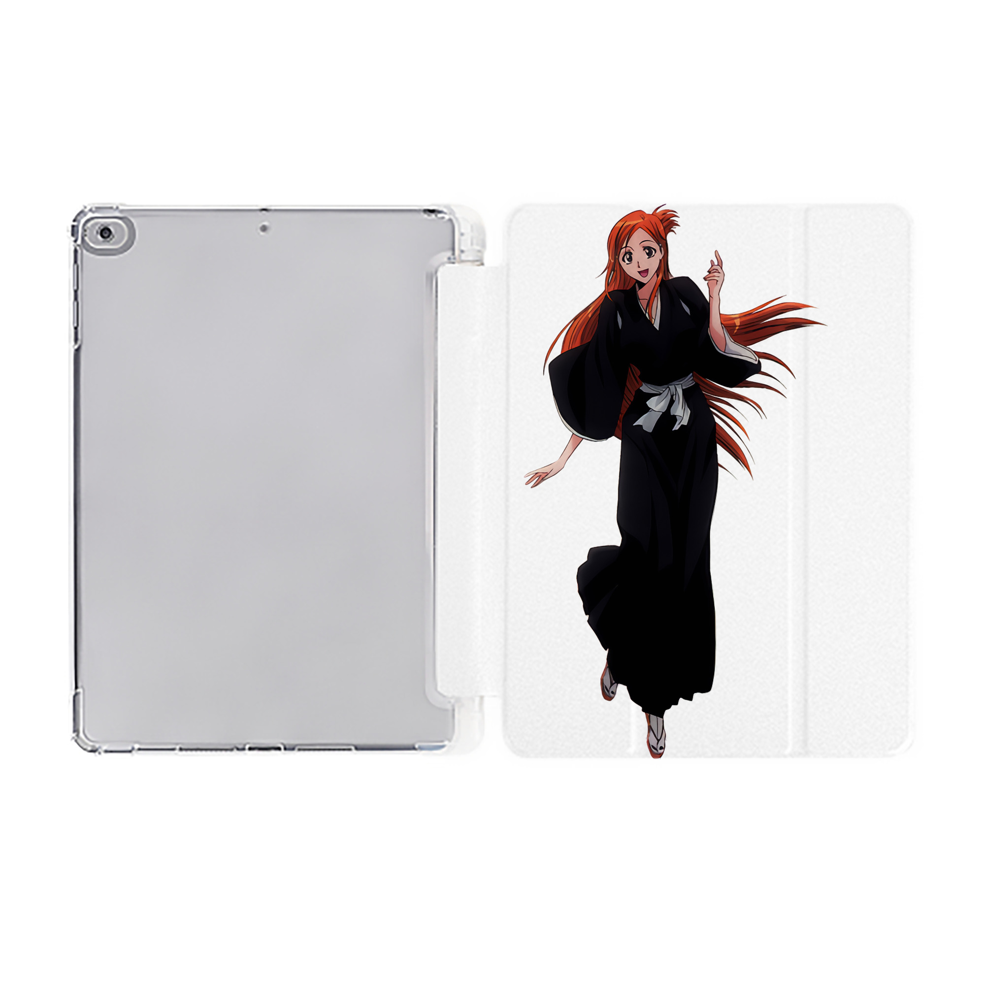 （画像用） ブリーチ 井上織姫（いのうえおりひめ） BLEACH Inoue Orihime IPad ケース ペン収納付き 三つ折りスタンド PUレザー×シリコン 対応機種9.5/10.5/10.9インチ